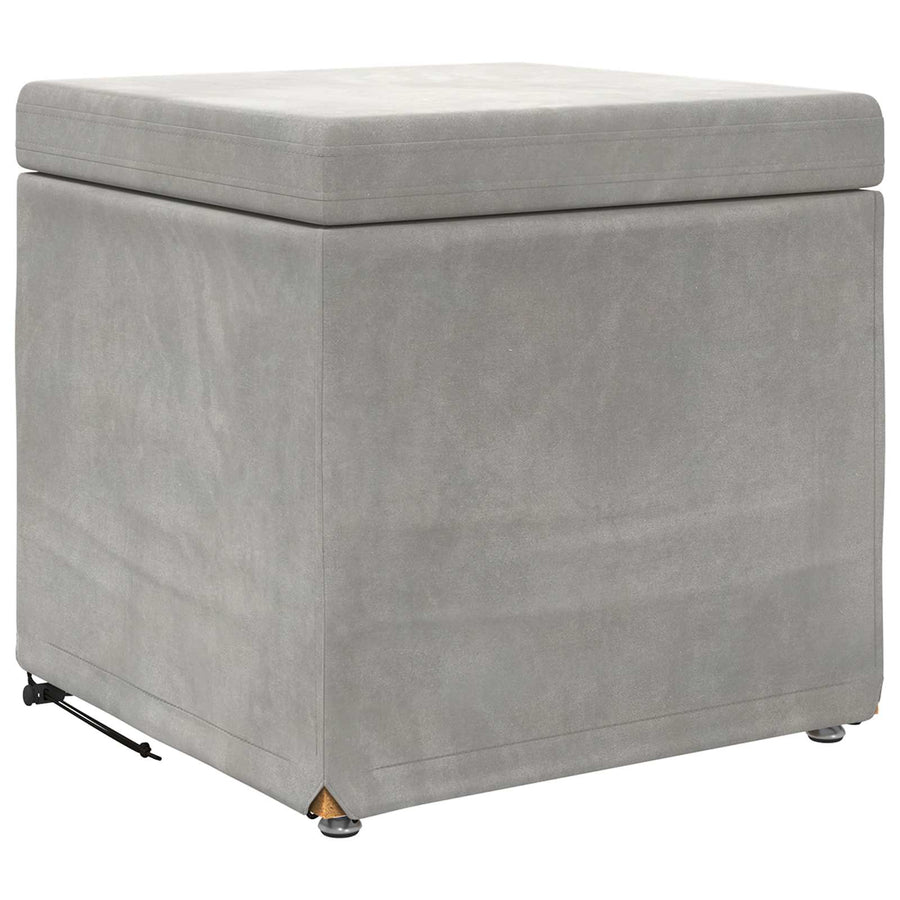 Kruk Lichtgrijs 41 x 41 x 40 cm Velvet en Gefabriceerd Hout