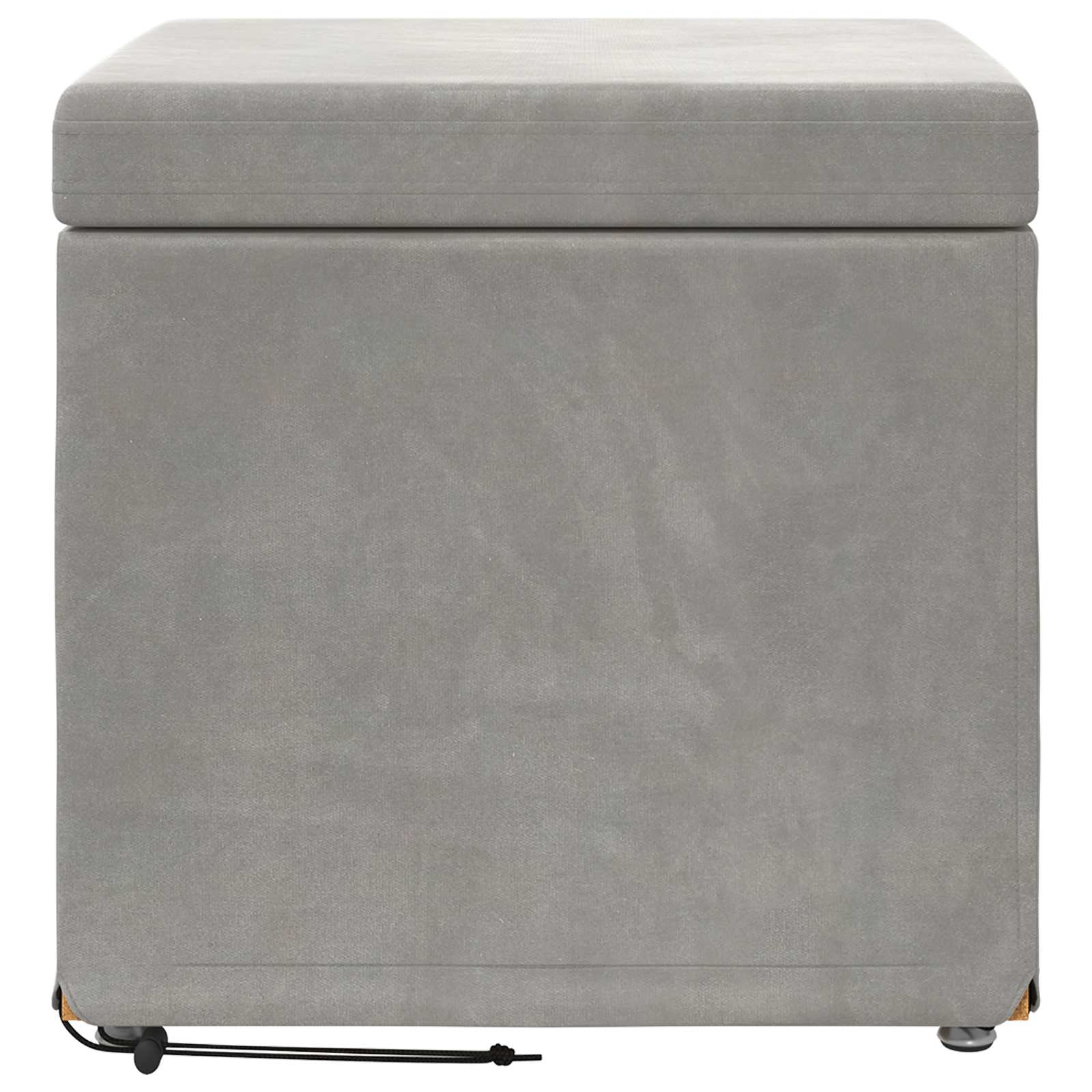 Kruk Lichtgrijs 41 x 41 x 40 cm Velvet en Gefabriceerd Hout