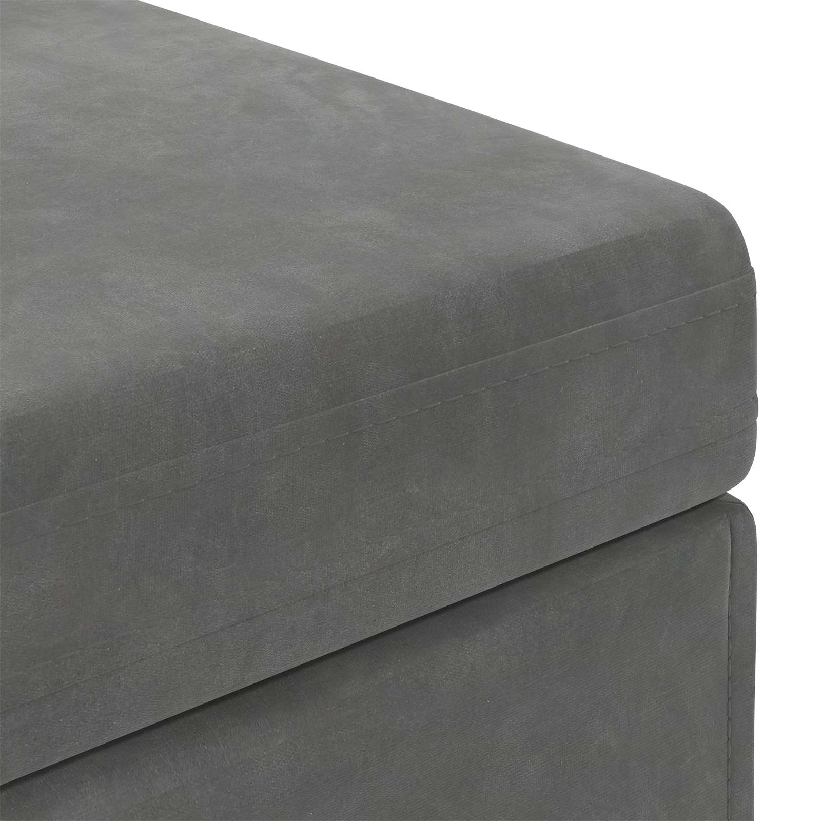 Kruk Donkergrijs 41 x 41 x 40 cm Velvet en Gefabriceerd Hout