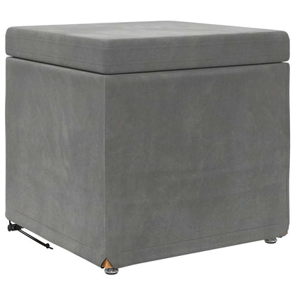 Kruk Donkergrijs 41 x 41 x 40 cm Velvet en Gefabriceerd Hout