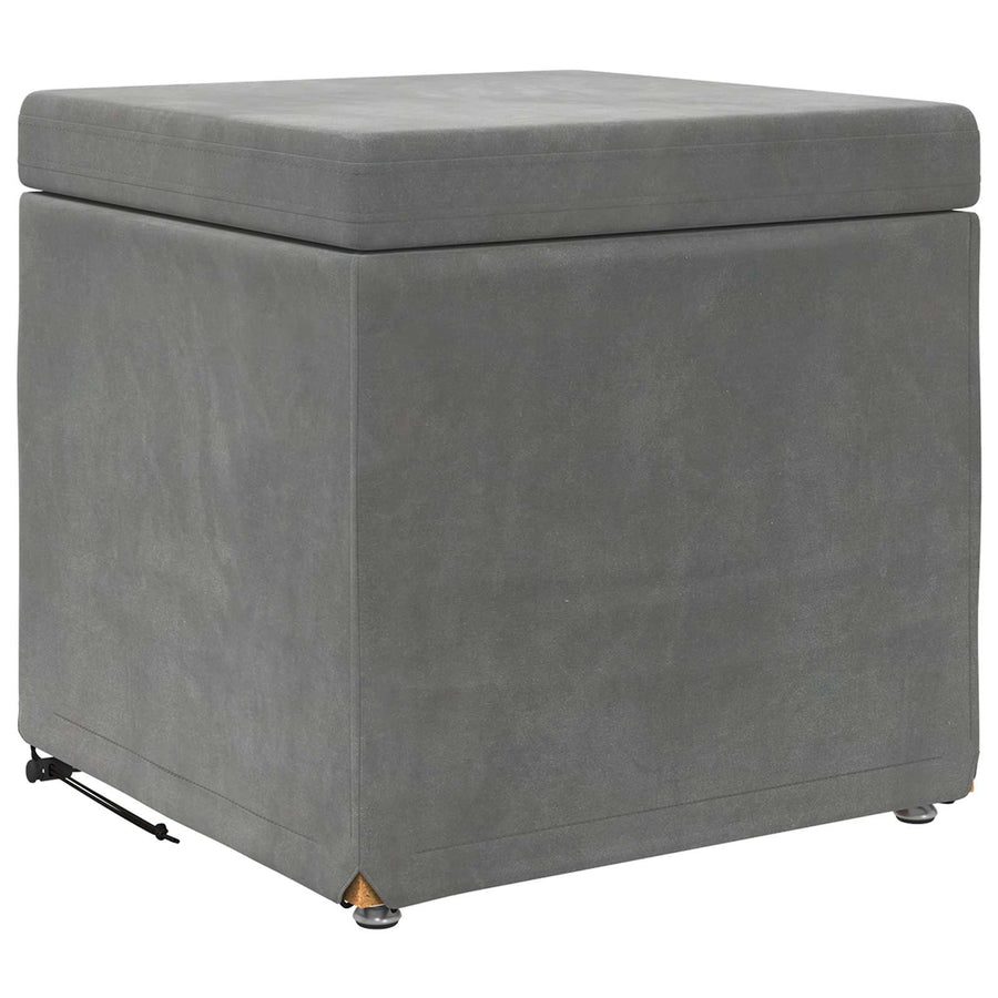 Kruk Donkergrijs 41 x 41 x 40 cm Velvet en Gefabriceerd Hout