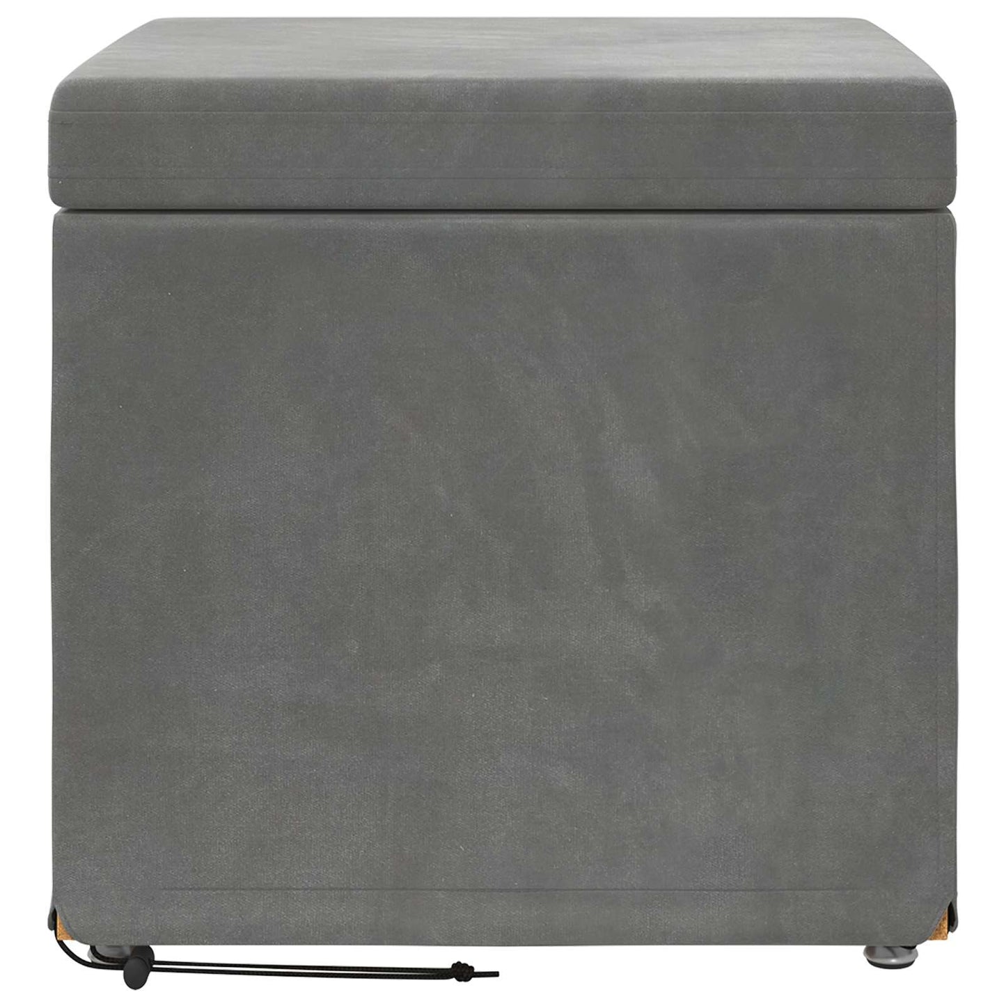 Kruk Donkergrijs 41 x 41 x 40 cm Velvet en Gefabriceerd Hout