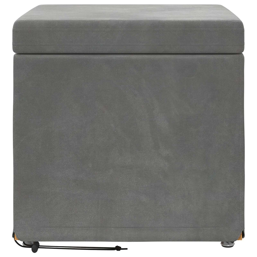 Kruk Donkergrijs 41 x 41 x 40 cm Velvet en Gefabriceerd Hout