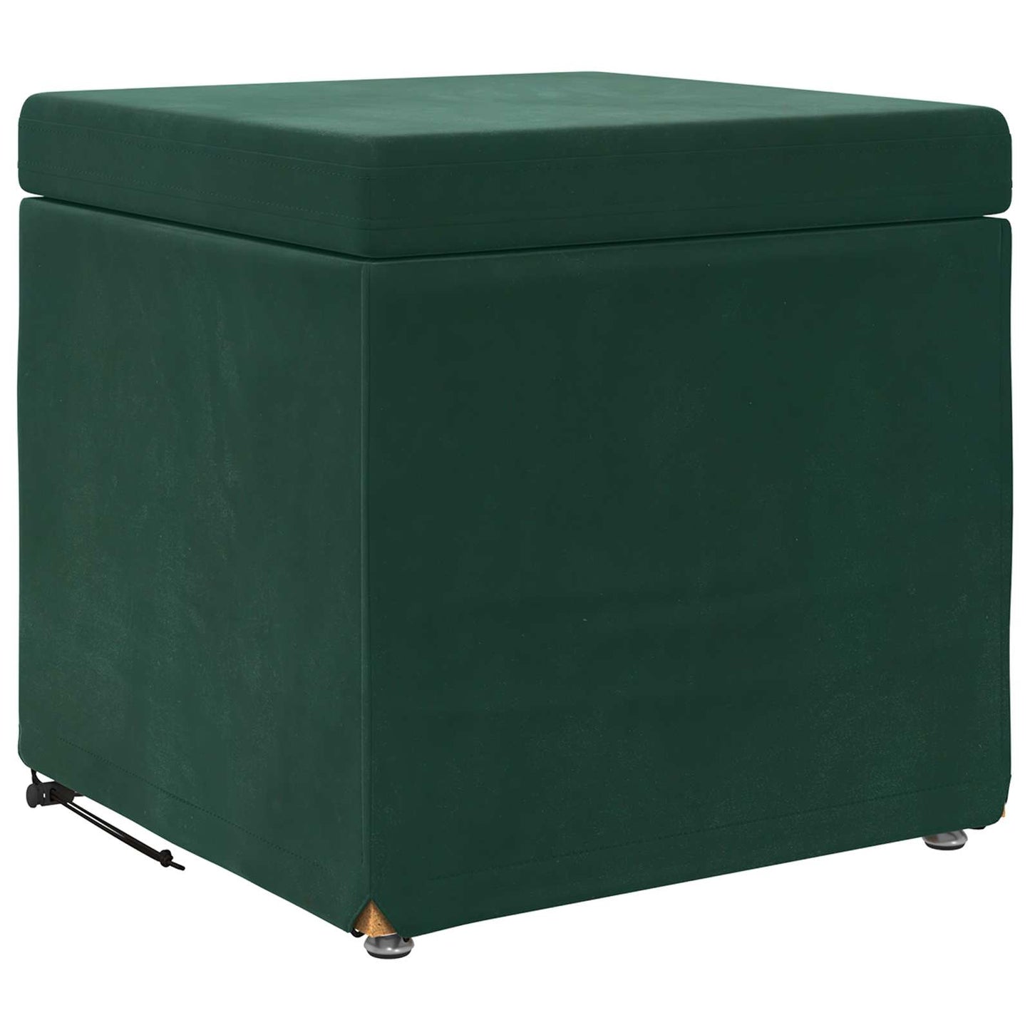 Kruk Donkergroen 41 x 41 x 40 cm Velvet en Gefabriceerd Hout