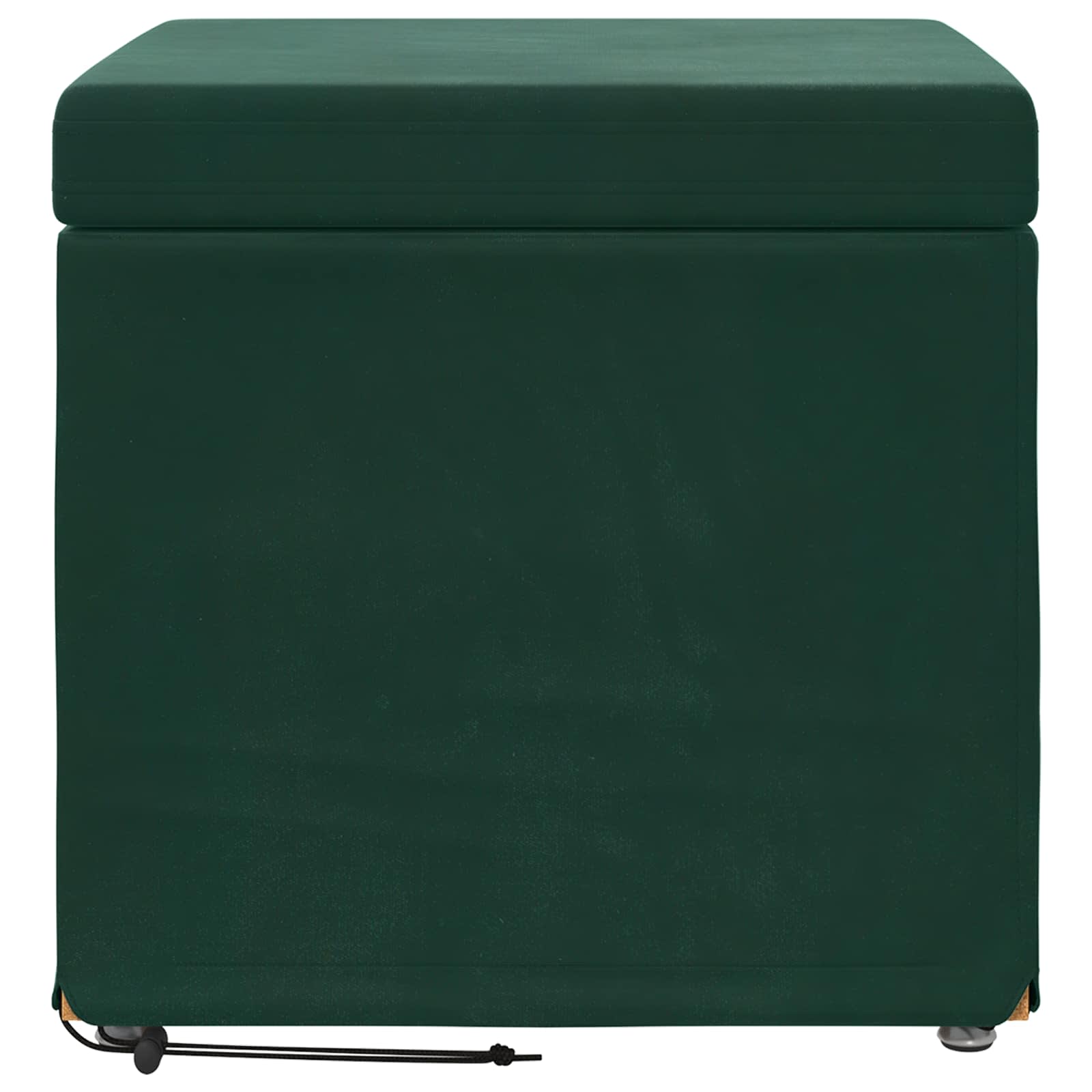 Kruk Donkergroen 41 x 41 x 40 cm Velvet en Gefabriceerd Hout