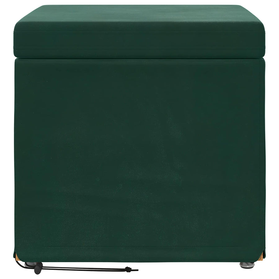 Kruk Donkergroen 41 x 41 x 40 cm Velvet en Gefabriceerd Hout