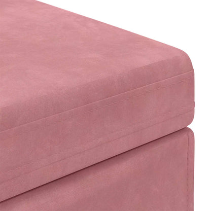Kruk Roze 41 x 41 x 40 cm Velvet en Gefabriceerd Hout