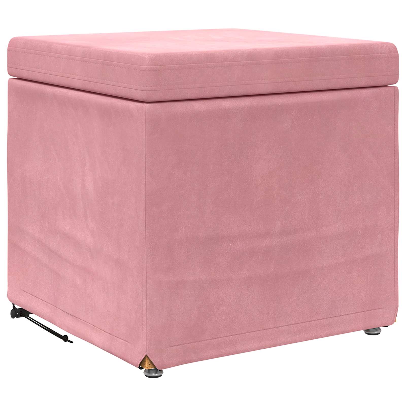 Kruk Roze 41 x 41 x 40 cm Velvet en Gefabriceerd Hout