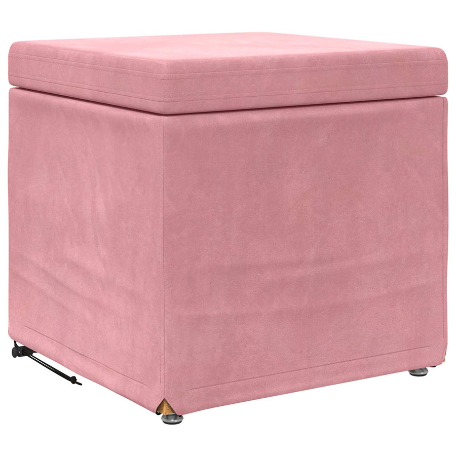 Kruk Roze 41 x 41 x 40 cm Velvet en Gefabriceerd Hout