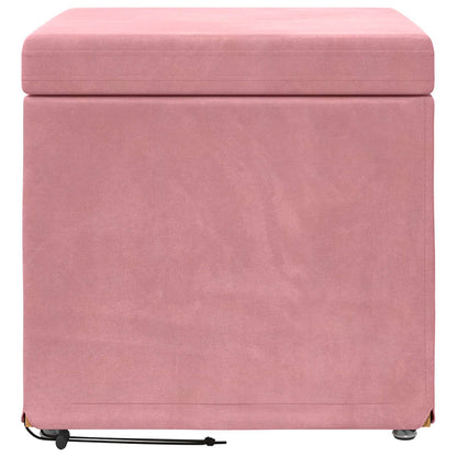 Kruk Roze 41 x 41 x 40 cm Velvet en Gefabriceerd Hout
