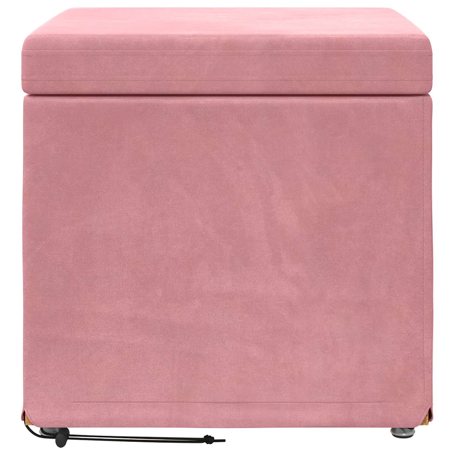 Kruk Roze 41 x 41 x 40 cm Velvet en Gefabriceerd Hout