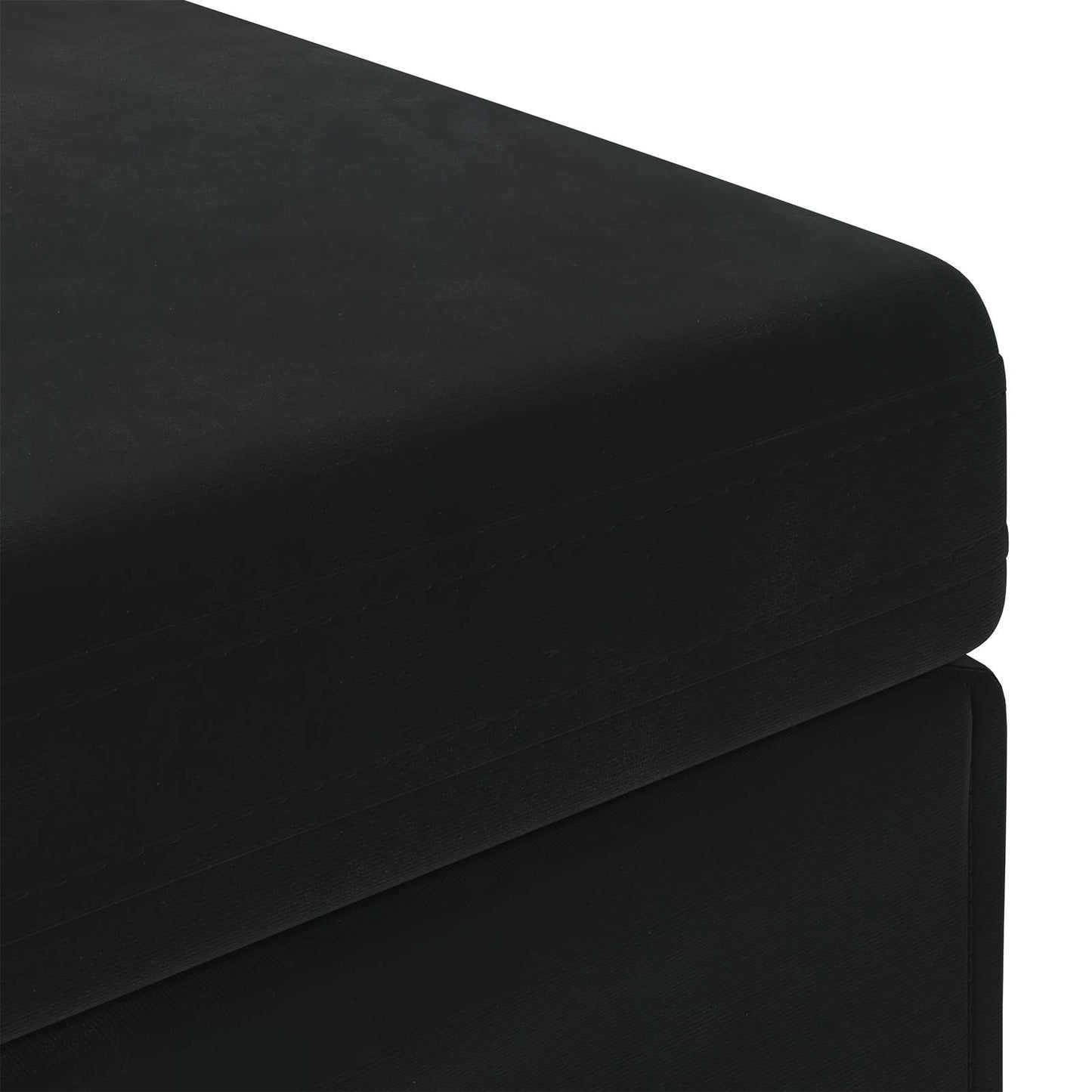 Kruk Zwart 41 x 41 x 40 cm Velvet en Gefabriceerd Hout