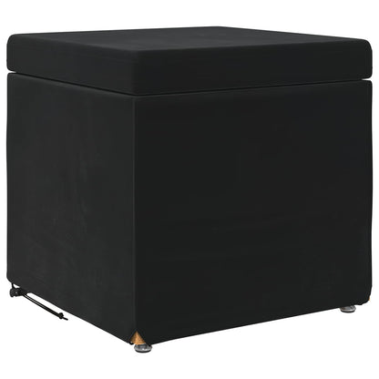 Kruk Zwart 41 x 41 x 40 cm Velvet en Gefabriceerd Hout
