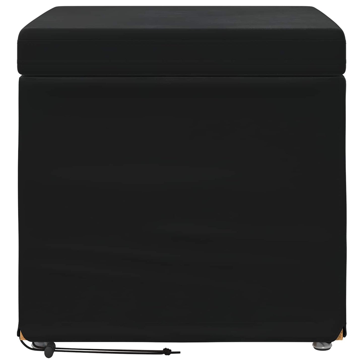 Kruk Zwart 41 x 41 x 40 cm Velvet en Gefabriceerd Hout
