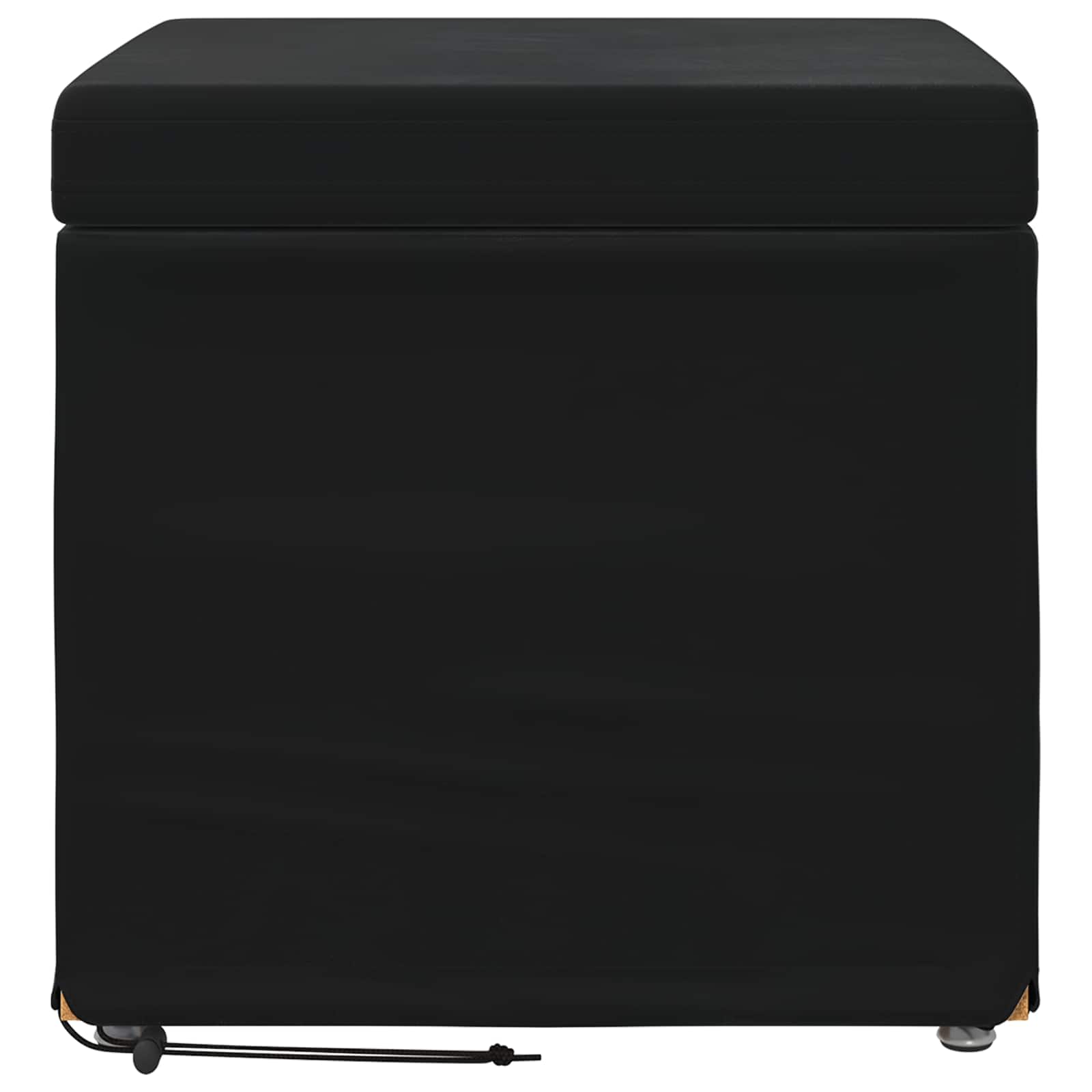 Kruk Zwart 41 x 41 x 40 cm Velvet en Gefabriceerd Hout