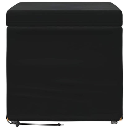 Kruk Zwart 41 x 41 x 40 cm Velvet en Gefabriceerd Hout