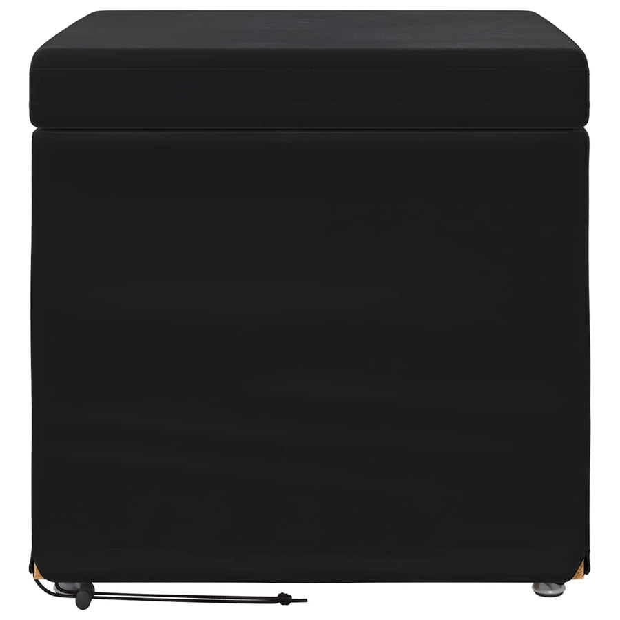 Kruk Zwart 41 x 41 x 40 cm Velvet en Gefabriceerd Hout
