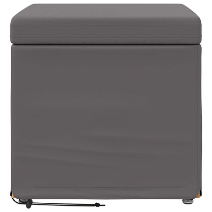 Kruk Grijs 41 x 41 x 40 cm Nepleer en Gefabriceerd Hout