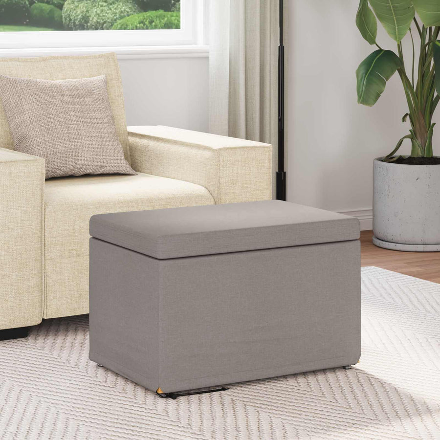 Kruk Taupe 61 x 41 x 40 cm Stof en Geëngineerd Hout