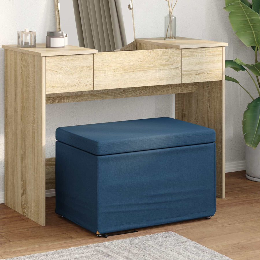 Kruk Blauw 61 x 41 x 40 cm Stof en Geëngineerd Hout