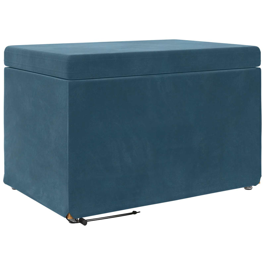 Kruk Blauw 61 x 41 x 40 cm Velvet en Gefabriceerd Hout