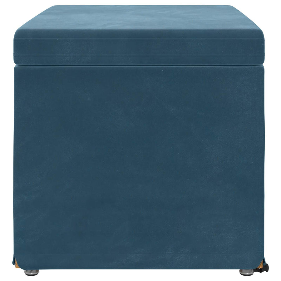 Kruk Blauw 61 x 41 x 40 cm Velvet en Gefabriceerd Hout