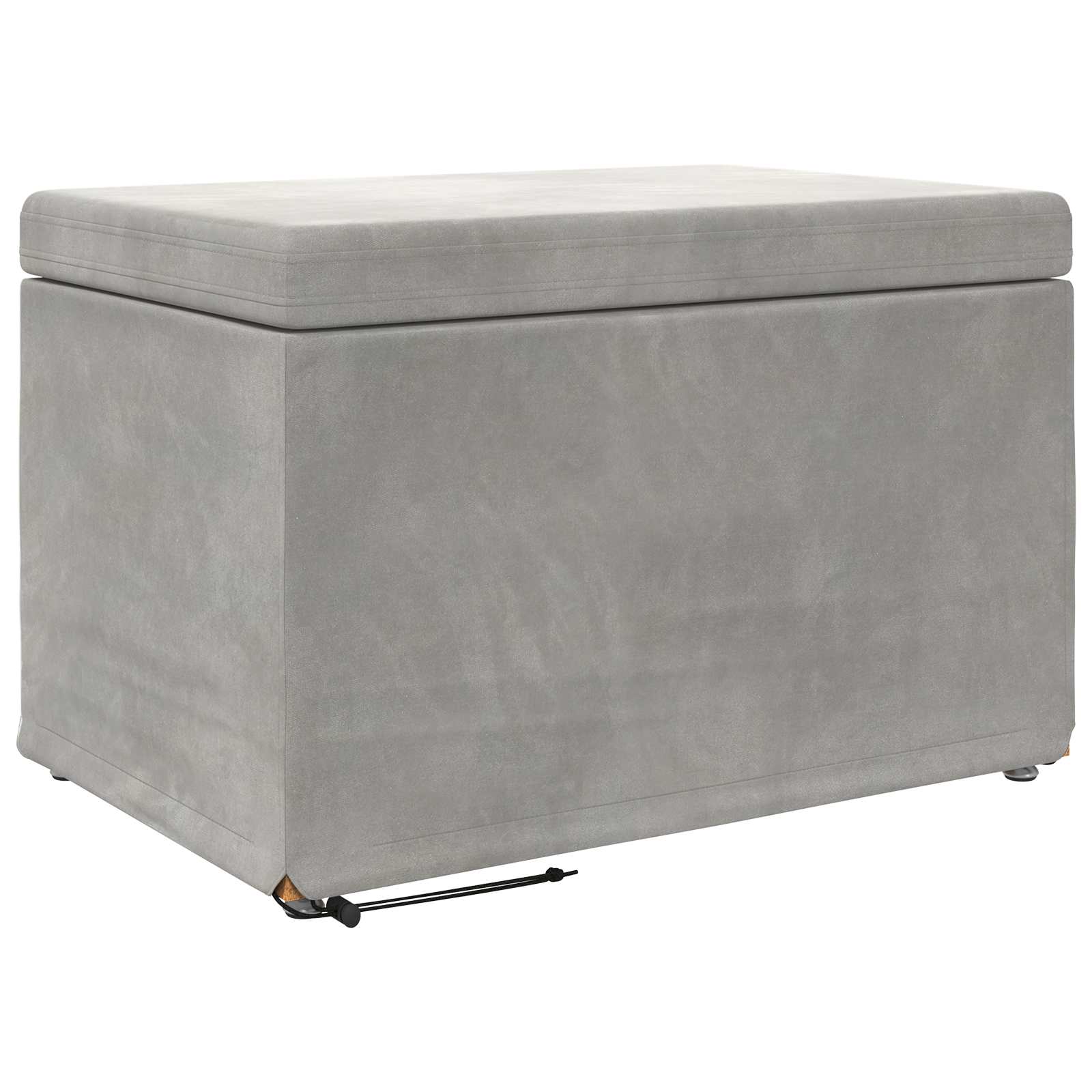 Kruk Lichtgrijs 61 x 41 x 40 cm Velvet en Gefabriceerd Hout