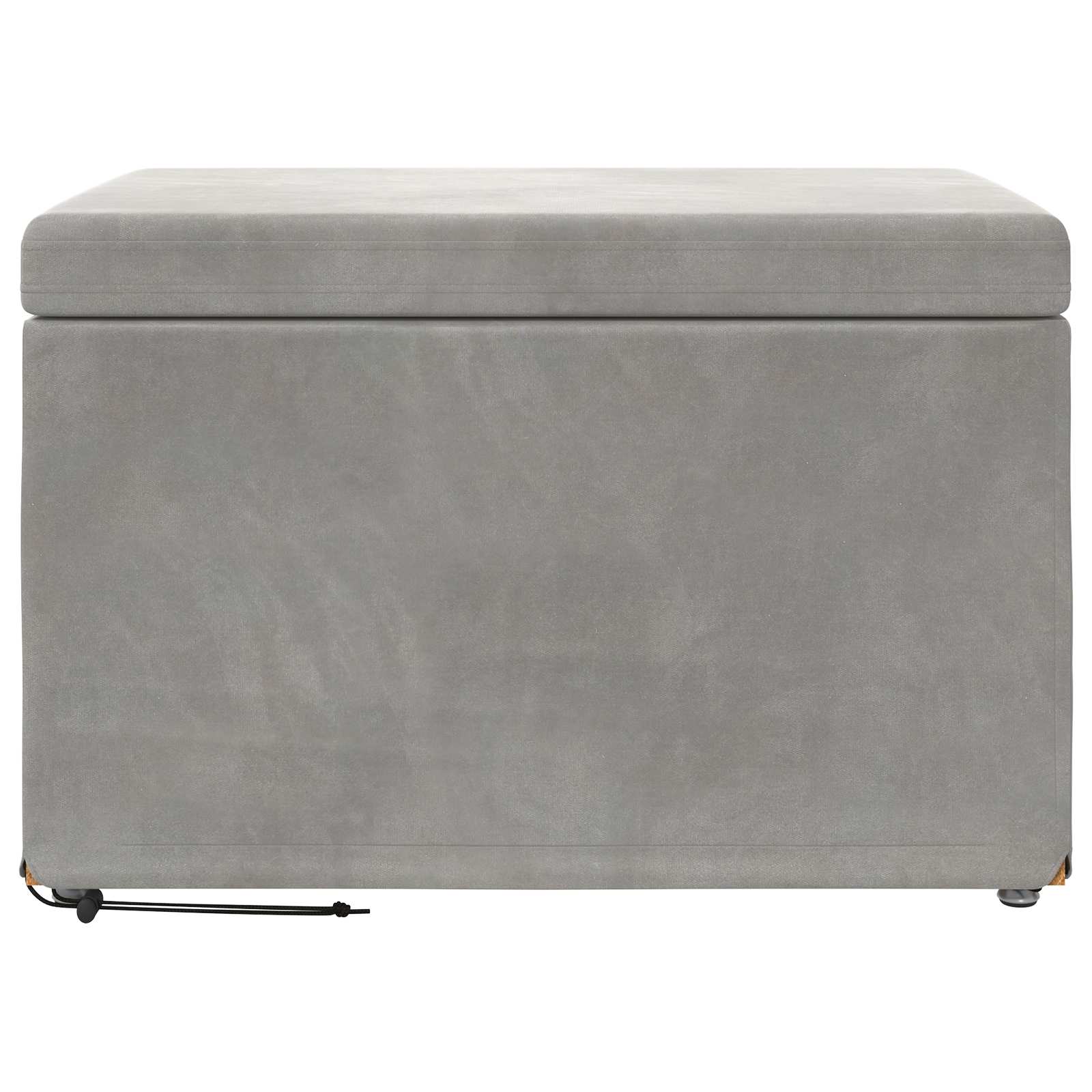 Kruk Lichtgrijs 61 x 41 x 40 cm Velvet en Gefabriceerd Hout