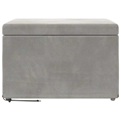 Kruk Lichtgrijs 61 x 41 x 40 cm Velvet en Gefabriceerd Hout