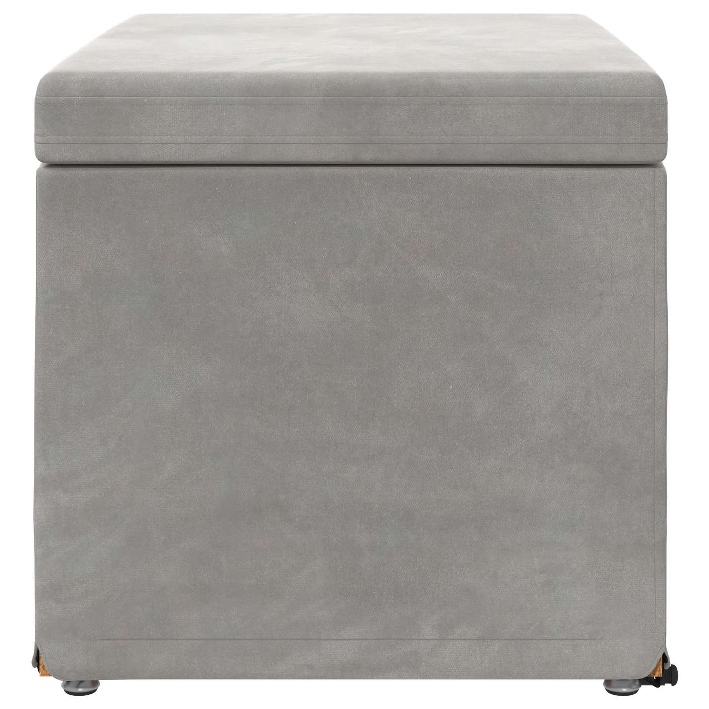 Kruk Lichtgrijs 61 x 41 x 40 cm Velvet en Gefabriceerd Hout