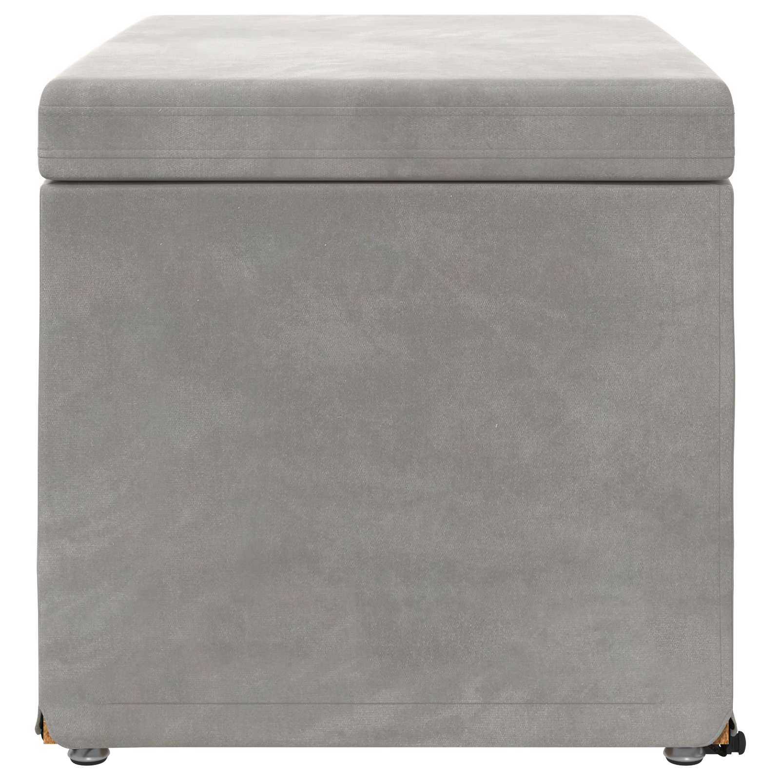Kruk Lichtgrijs 61 x 41 x 40 cm Velvet en Gefabriceerd Hout