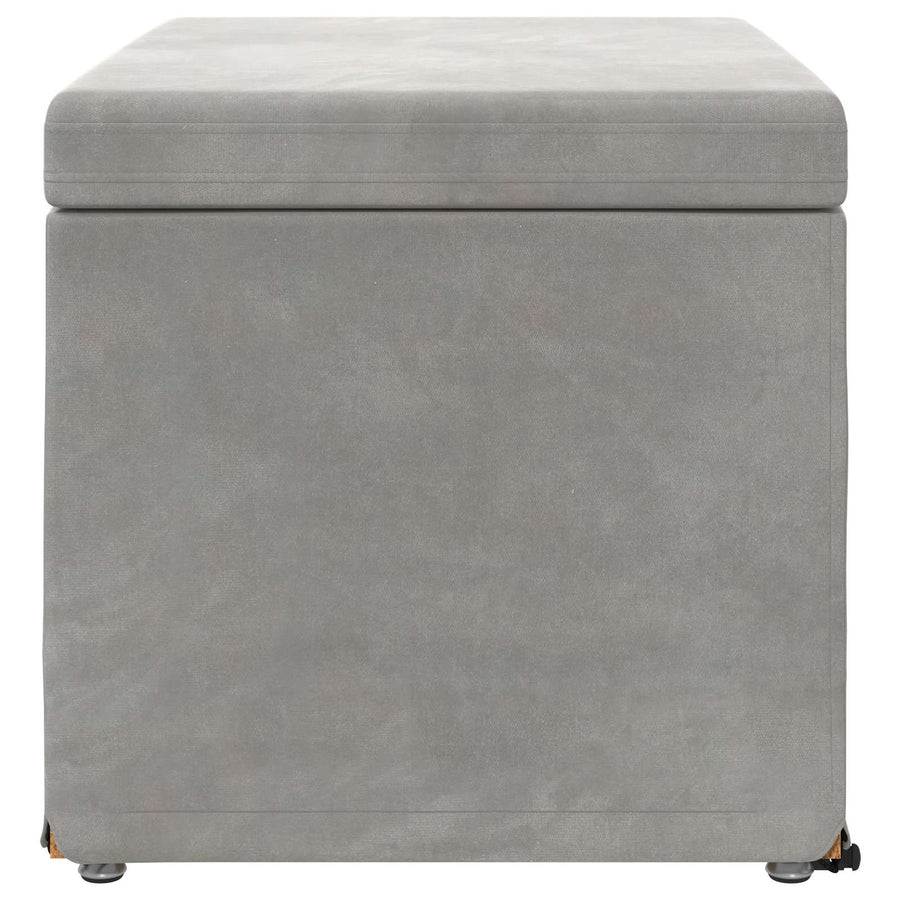 Kruk Lichtgrijs 61 x 41 x 40 cm Velvet en Gefabriceerd Hout