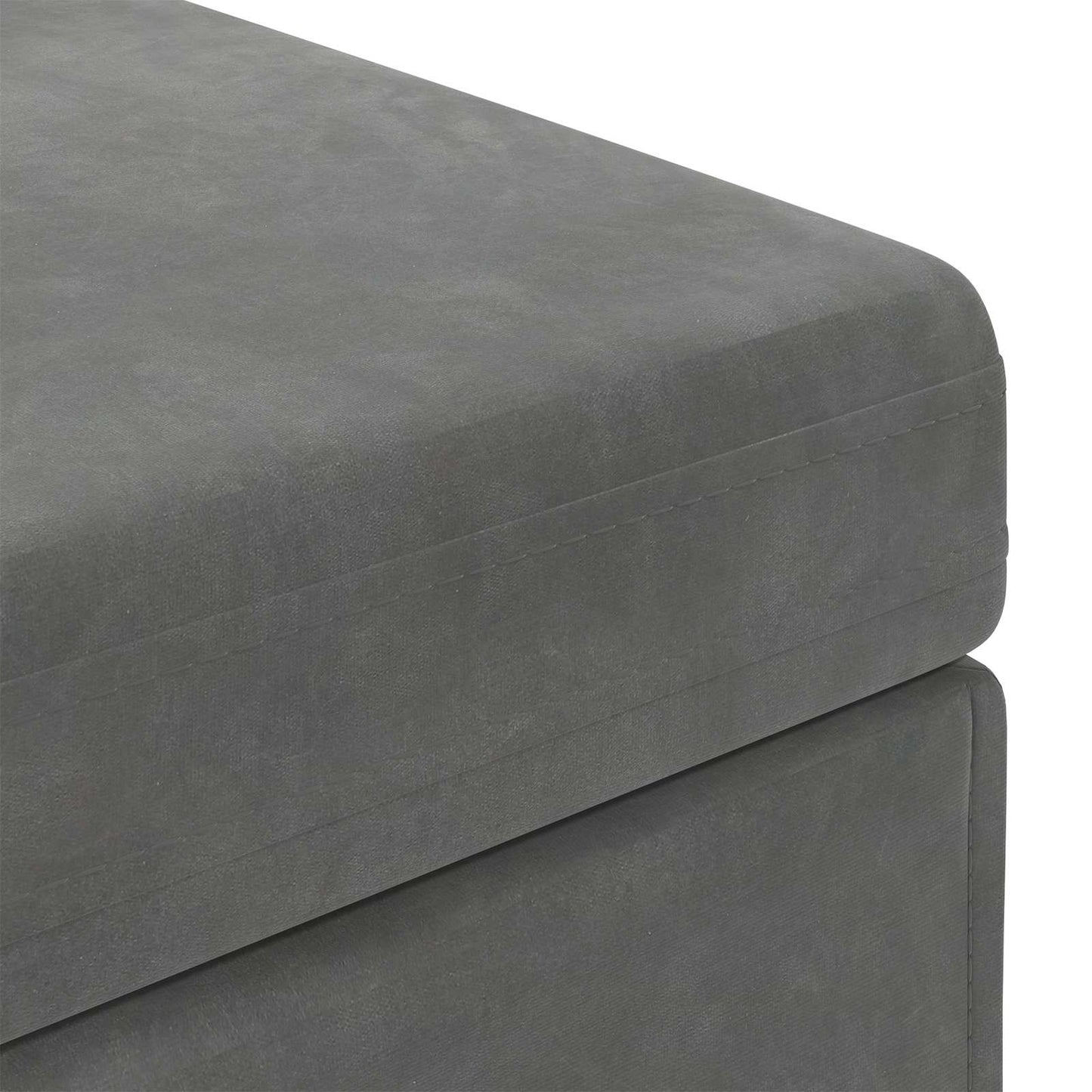Kruk Donkergrijs 61 x 41 x 40 cm Velvet en Gefabriceerd Hout