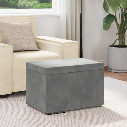 Kruk Donkergrijs 61 x 41 x 40 cm Velvet en Gefabriceerd Hout