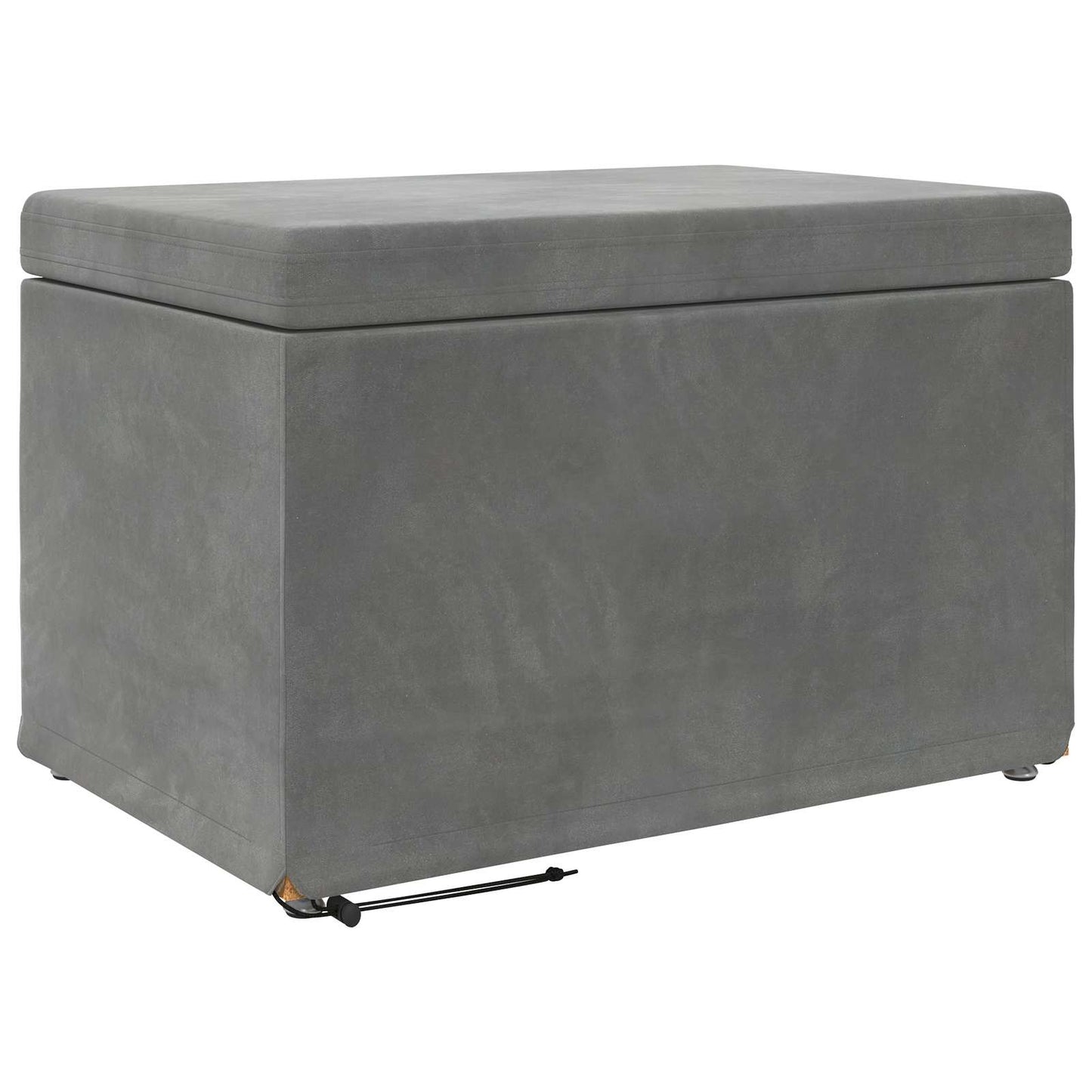 Kruk Donkergrijs 61 x 41 x 40 cm Velvet en Gefabriceerd Hout