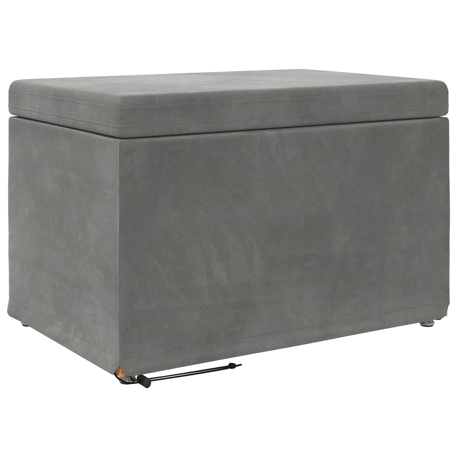 Kruk Donkergrijs 61 x 41 x 40 cm Velvet en Gefabriceerd Hout