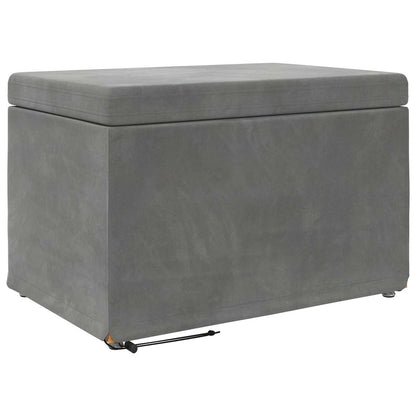 Kruk Donkergrijs 61 x 41 x 40 cm Velvet en Gefabriceerd Hout
