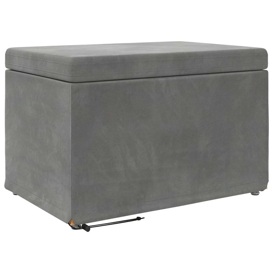 Kruk Donkergrijs 61 x 41 x 40 cm Velvet en Gefabriceerd Hout