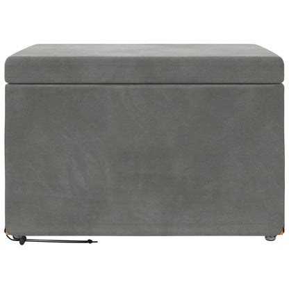 Kruk Donkergrijs 61 x 41 x 40 cm Velvet en Gefabriceerd Hout