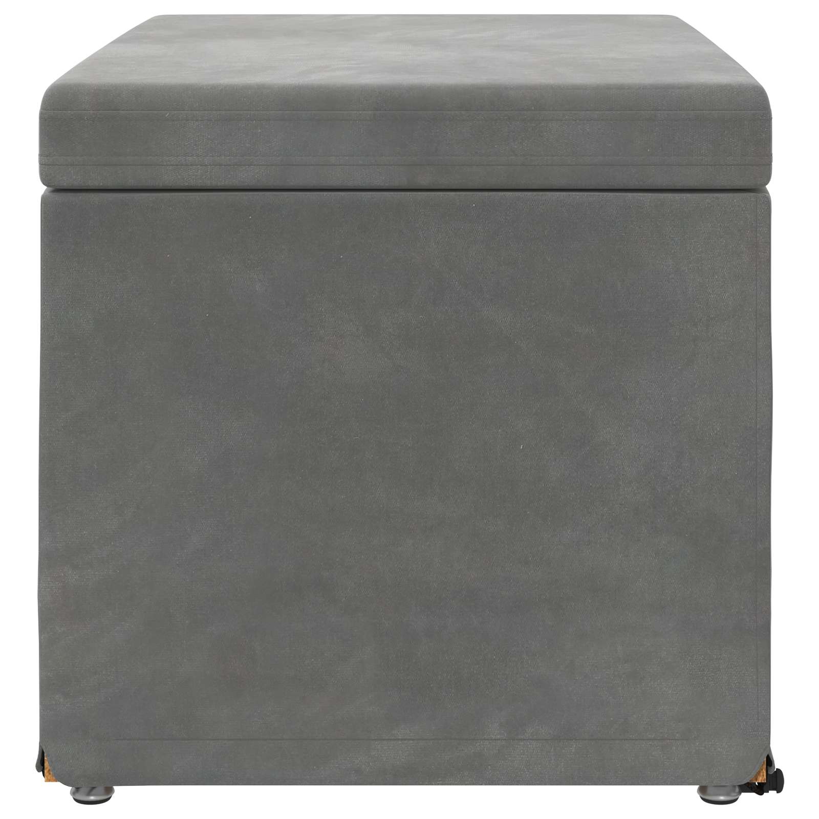 Kruk Donkergrijs 61 x 41 x 40 cm Velvet en Gefabriceerd Hout