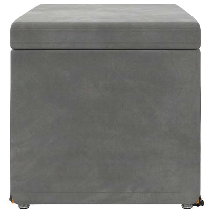 Kruk Donkergrijs 61 x 41 x 40 cm Velvet en Gefabriceerd Hout