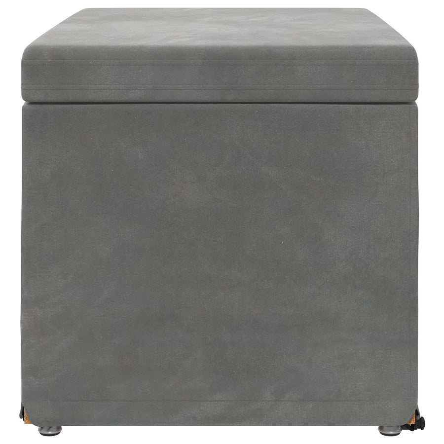 Kruk Donkergrijs 61 x 41 x 40 cm Velvet en Gefabriceerd Hout