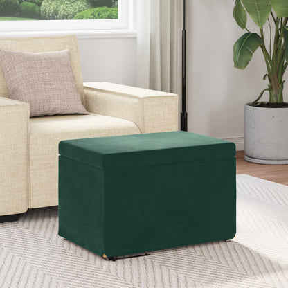 Kruk Donkergroen 61 x 41 x 40 cm Velvet en Gefabriceerd Hout