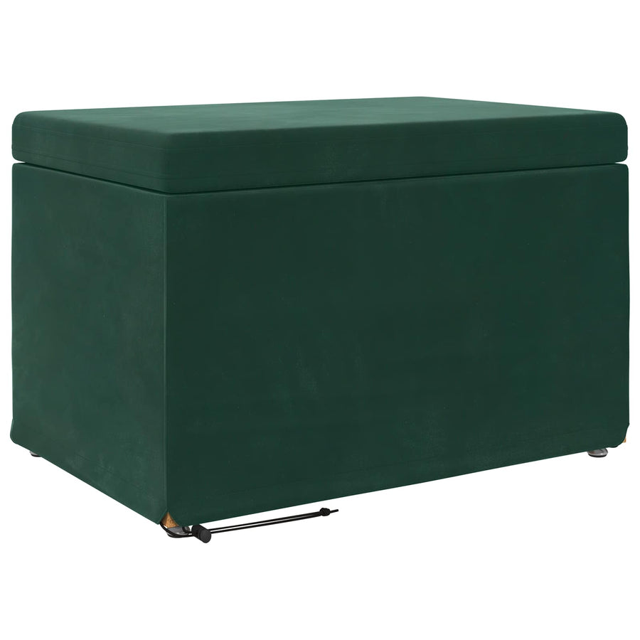 Kruk Donkergroen 61 x 41 x 40 cm Velvet en Gefabriceerd Hout
