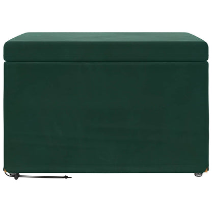 Kruk Donkergroen 61 x 41 x 40 cm Velvet en Gefabriceerd Hout