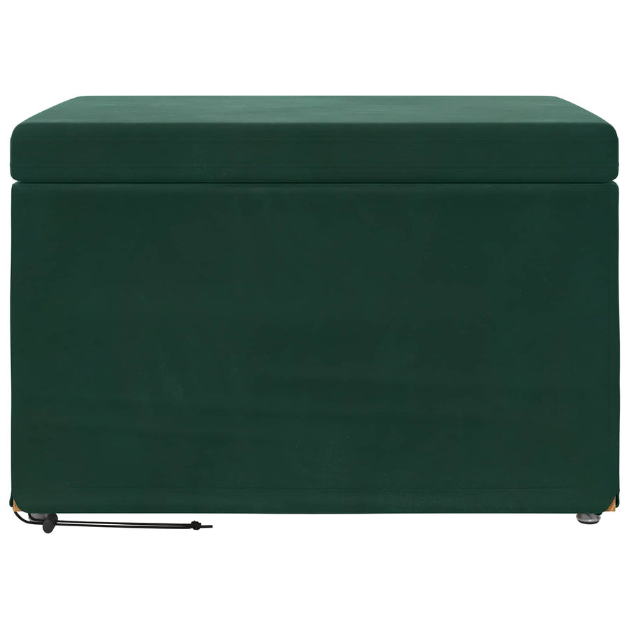 Kruk Donkergroen 61 x 41 x 40 cm Velvet en Gefabriceerd Hout