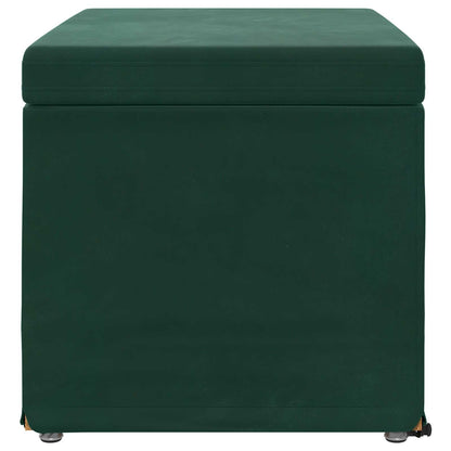 Kruk Donkergroen 61 x 41 x 40 cm Velvet en Gefabriceerd Hout