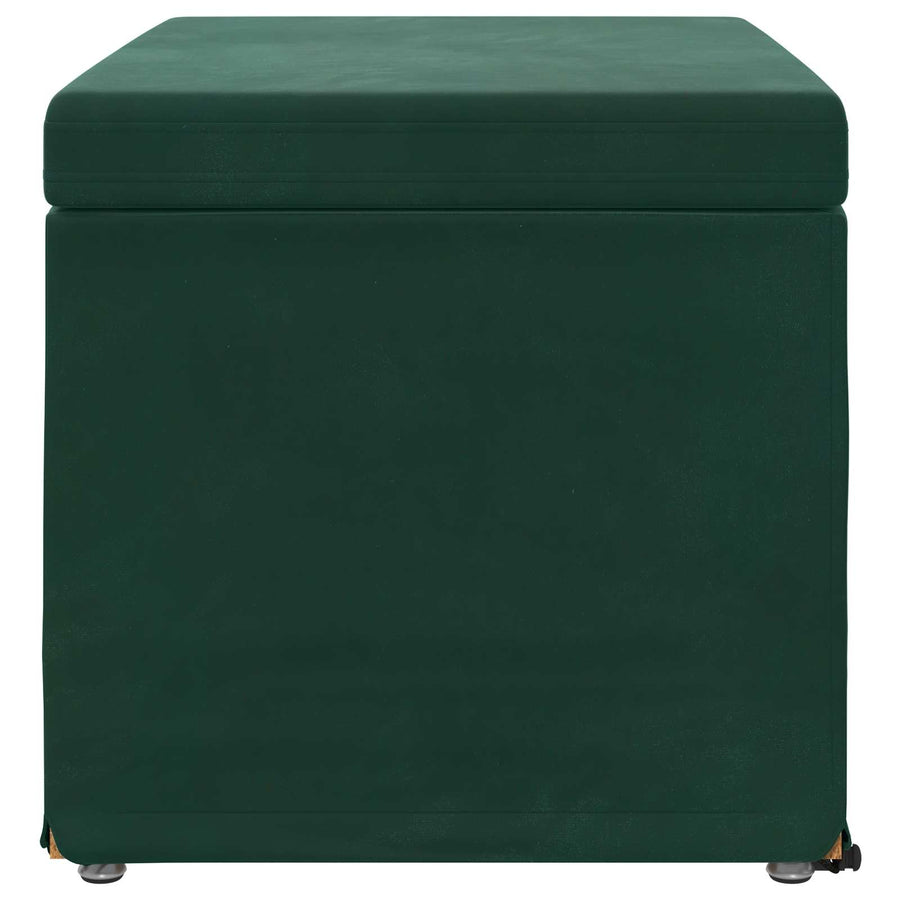 Kruk Donkergroen 61 x 41 x 40 cm Velvet en Gefabriceerd Hout