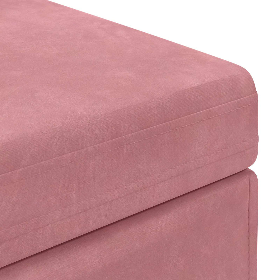Kruk Roze 61 x 41 x 40 cm Velvet en Gefabriceerd Hout