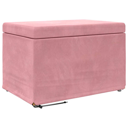 Kruk Roze 61 x 41 x 40 cm Velvet en Gefabriceerd Hout